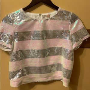 Sequined Cropped top